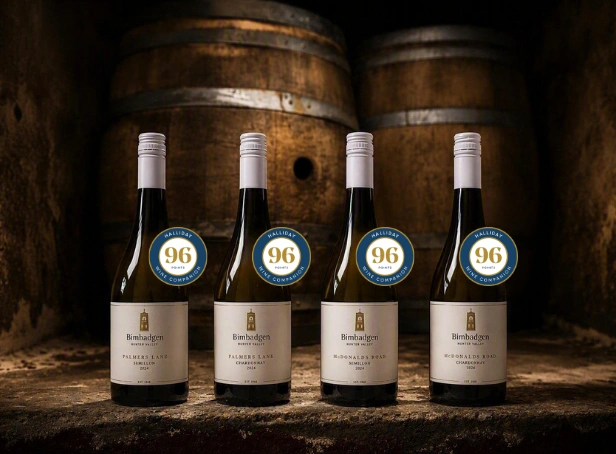 Four Bimbadgen 2024 Single Vineyard Semillon and Chardonnay wines from Palmers Lane and McDonalds Road.